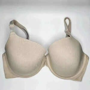 Victoria's Secret Pink T-Shirt Bra - Nude, Size 34DD